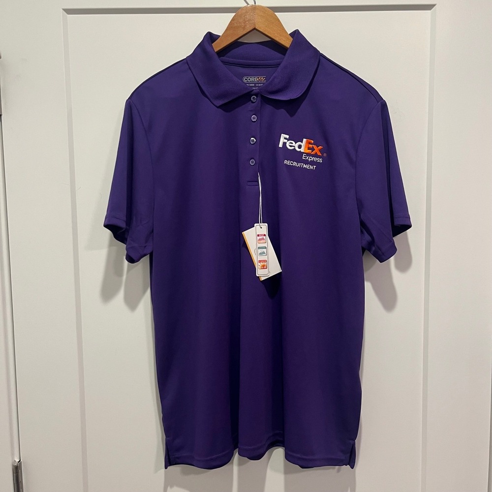 Core365 FedEx Express Recruitment‎ Polo Shirt Purple Womens 2XL NWT